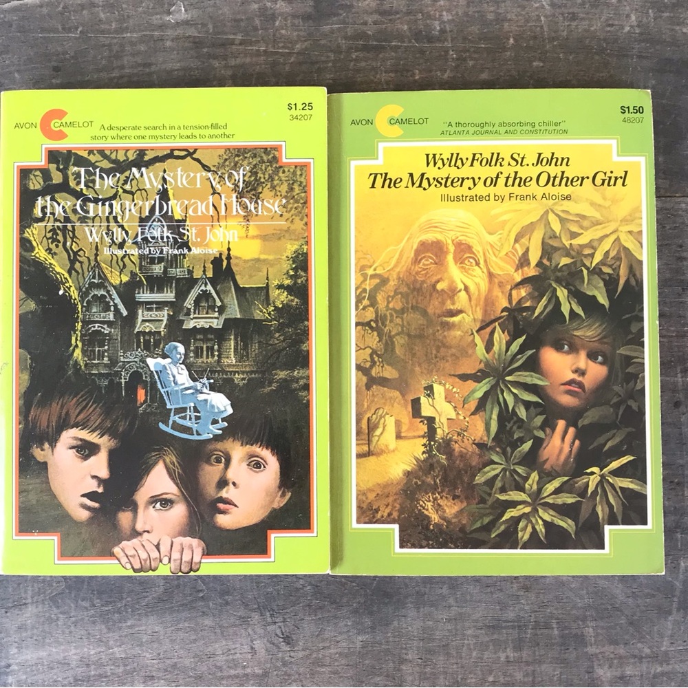 Vintage mystery paperbacks, Wylly Folk St John, YA mystery